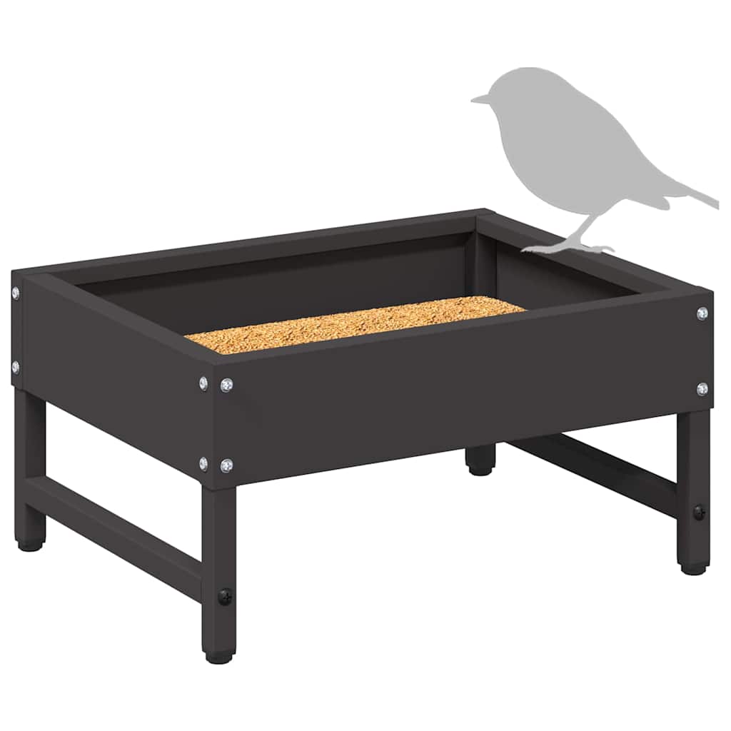 Bird Feeder Black 34 x 26 x 16 cm Cold-Rolled Steel
