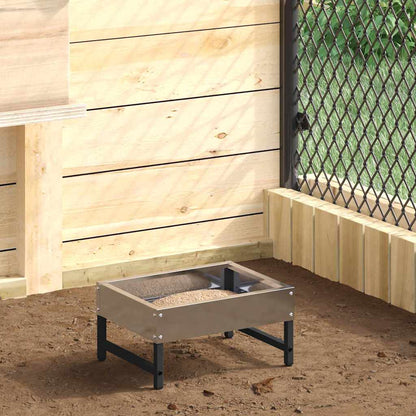 Bird Feeder Silver 34 x 26 x 16 cm Galvanised Steel