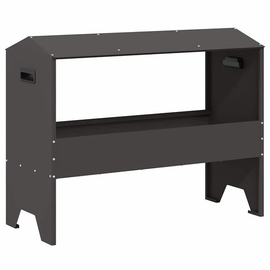 Livestock Feeding Trough Black 79 x 35 x 62 cm 15 kg