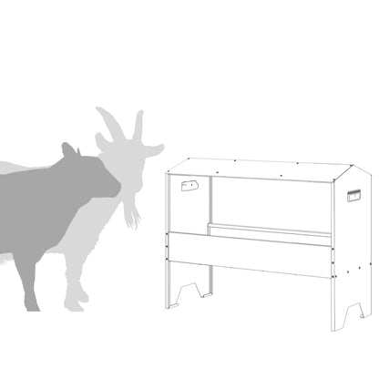 Livestock Feeding Trough Olive Green 79 x 35 x 62 cm