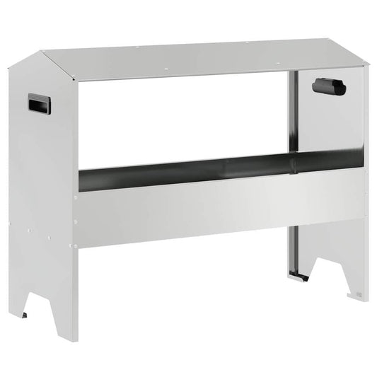 Livestock Feeding Trough Silver 79 x 35 x 62 cm 15 kg