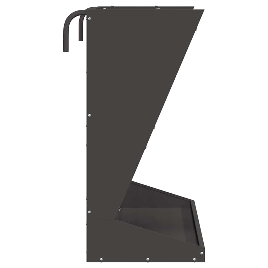 Hay Feeder Black 71 x 33 x 70 cm Cold-Rolled Steel