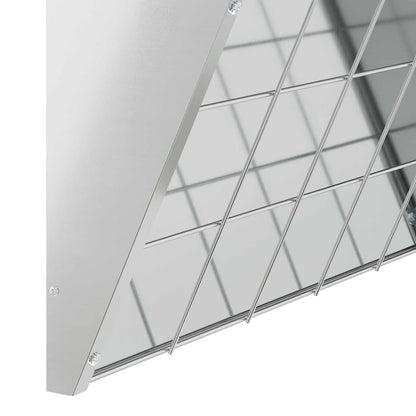 Hanging Hay Feeder Silver 61 x 33 x 66 cm Galvanised Steel