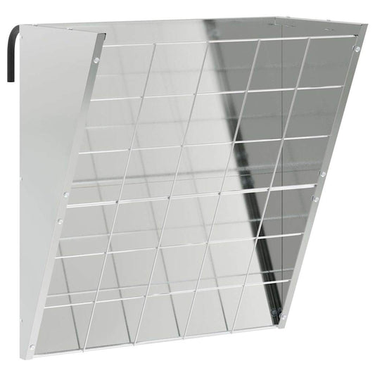 Hanging Hay Feeder Silver 61 x 33 x 66 cm 5 kg Galvanised Steel