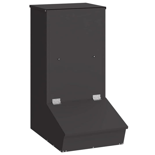 Pig Feeder Black 55 x 38 x 76 cm 20 kg Cold-Rolled Steel