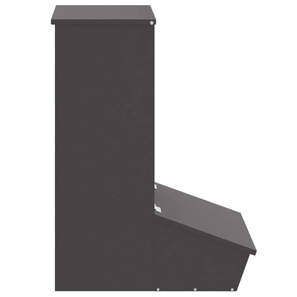 Pig Feeder Black 55 x 38 x 76 cm Cold-Rolled Steel