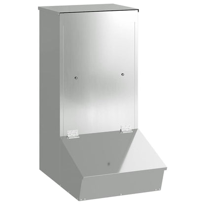 Pig Feeder Silver 55 x 38 x 76 cm Galvanised Steel
