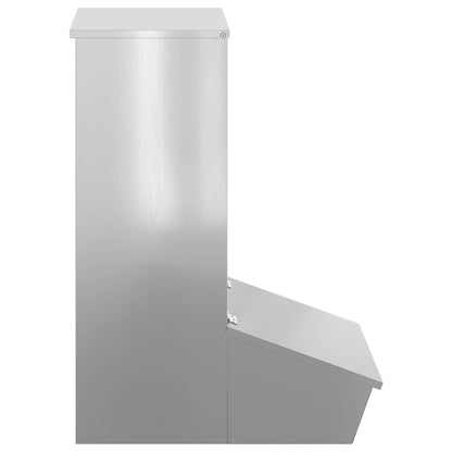 Pig Feeder Silver 55 x 38 x 76 cm Galvanised Steel