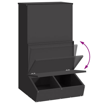 Pig Feeder Black 55 x 51 x 91.5 cm Cold-Rolled Steel