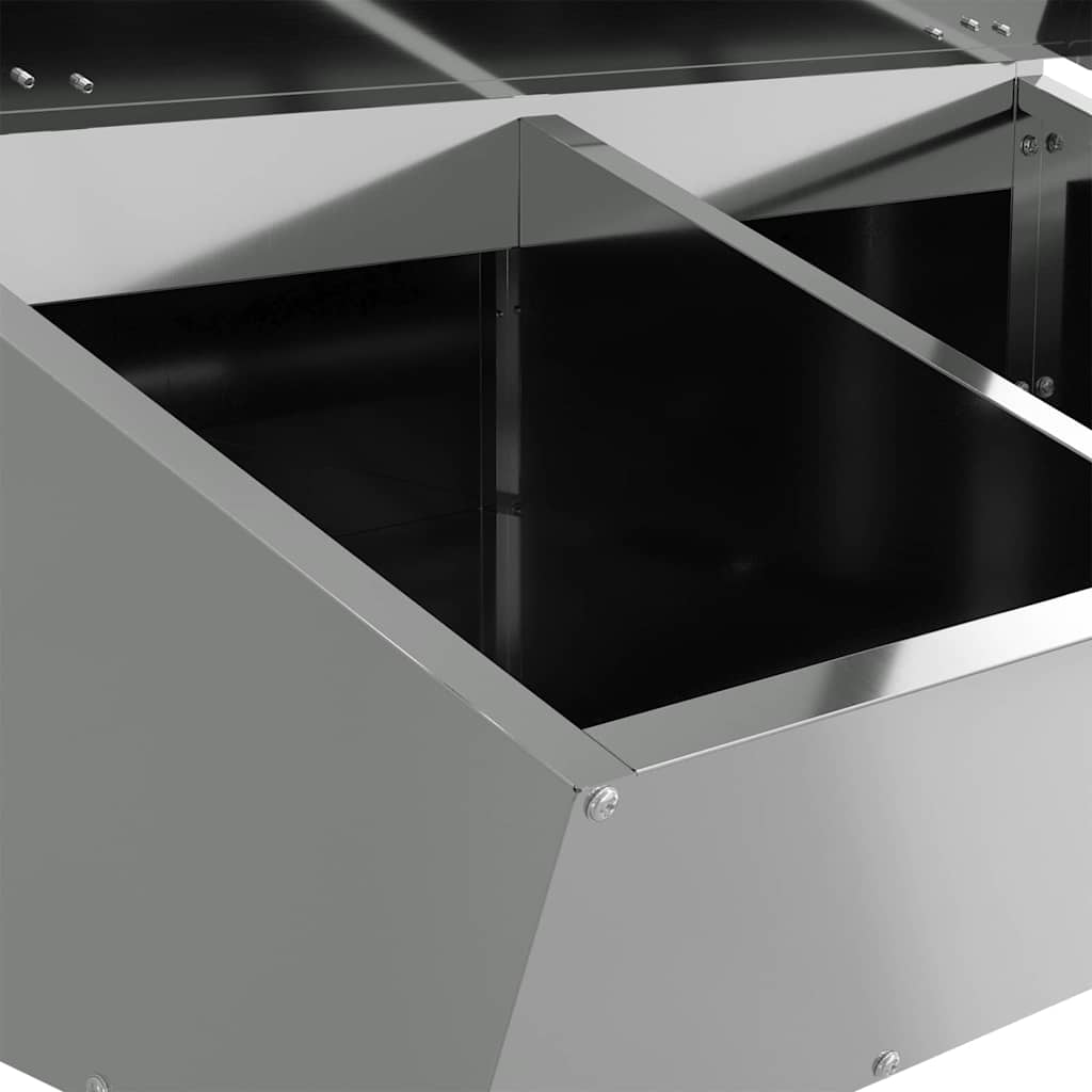 Pig Feeder Silver 55 x 51 x 91.5 cm Galvanised Steel