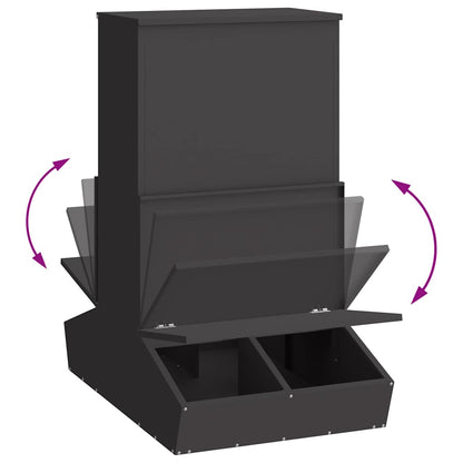 Pig Feeder Black 82 x 51 x 91.5 cm Cold-Rolled Steel