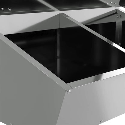 Pig Feeder Silver 82 x 51 x 91.5 cm Galvanised Steel