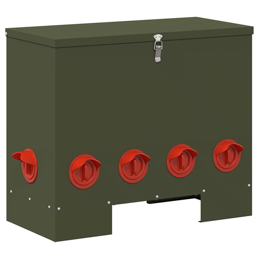 Chicken Feeder Olive Green 60.5 x 29 x 51 cm 25 kg