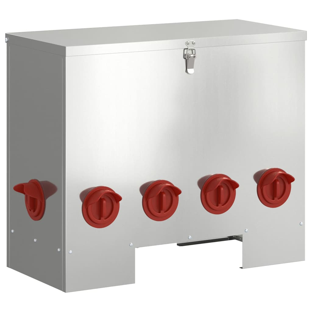 Chicken Feeder Silver 60.5 x 29 x 51 cm Galvanised Steel