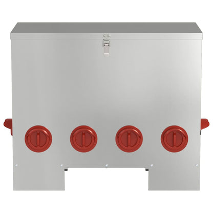 Chicken Feeder Silver 60.5 x 29 x 51 cm Galvanised Steel
