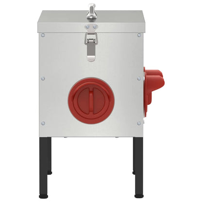 Chicken Feeder Silver 41.5 x 20.5 x 33 cm Galvanised Steel