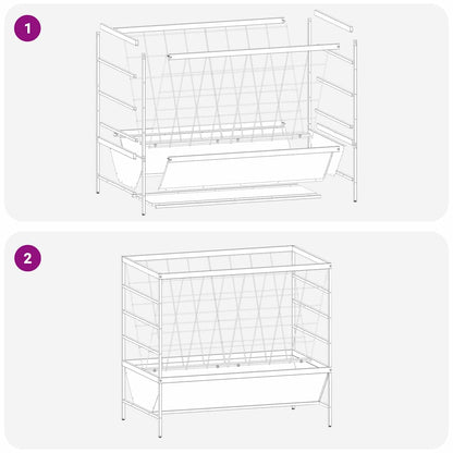 Livestock Feeder Olive Green 100 x 60 x 90 cm Cold-Rolled Steel