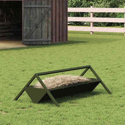 Livestock Feeding Trough Olive Green 111 x 76 x 38 cm 10 kg