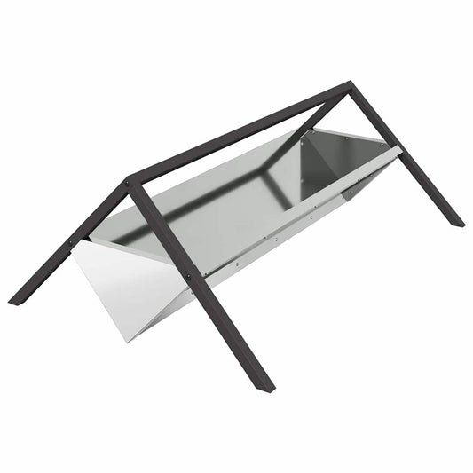 Livestock Feeding Trough Silver 111 x 76 x 38 cm 10 kg