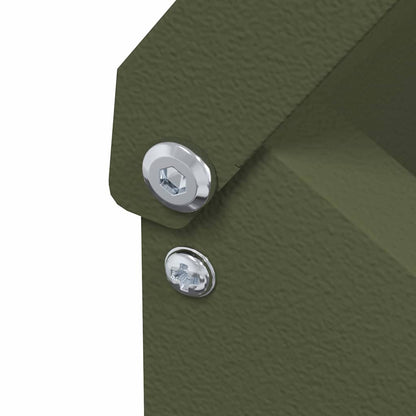 Chicken Feeder Olive Green 21 x 16 x 33 cm Cold-Rolled Steel