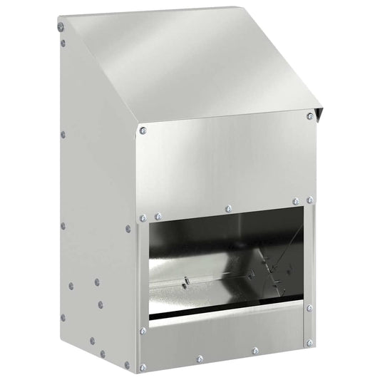 Chicken Feeder Silver 21 x 16 x 33 cm 3 kg Galvanised Steel