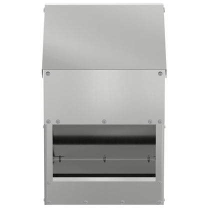 Chicken Feeder Silver 21 x 16 x 33 cm Galvanised Steel