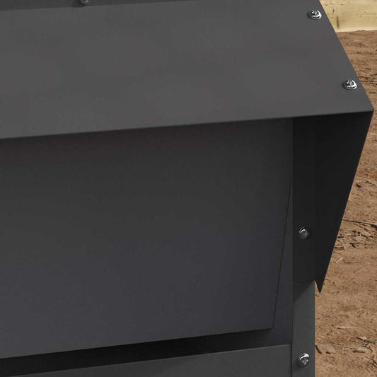 Chicken Feeder Black 40.5 x 45 x 41 cm 20 kg Cold-Rolled Steel