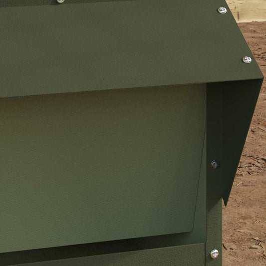 Chicken Feeder Olive Green 40.5 x 45 x 41 cm 20 kg
