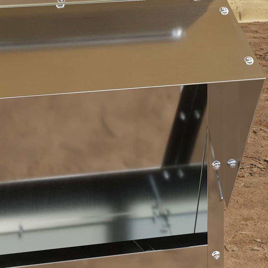 Chicken Feeder Silver 40.5 x 45 x 41 cm 20 kg Galvanised Steel
