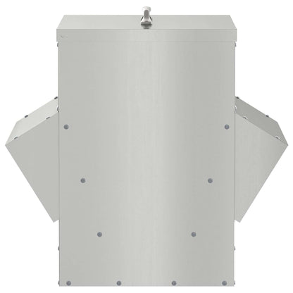 Chicken Feeder Silver 40.5 x 45 x 41 cm Galvanised Steel