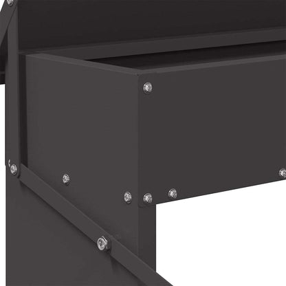 Chicken Treadle Feeder Black 48.5 x 39.5 x 19 cm