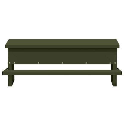 Chicken Treadle Feeder Olive Green 48.5 x 39.5 x 19 cm