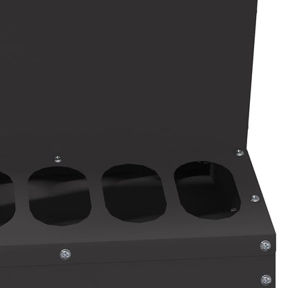 Chicken Feeder Black 30 x 30 x 39 cm Cold-Rolled Steel