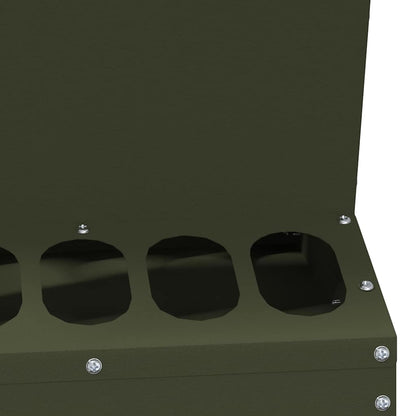 Chicken Feeder Olive Green 30 x 30 x 39 cm Cold-Rolled Steel