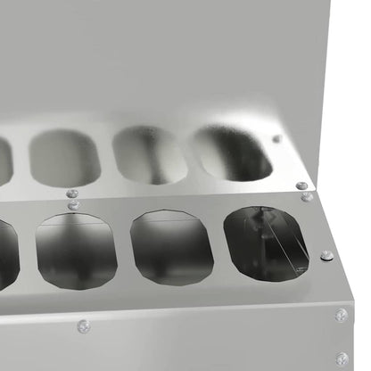 Chicken Feeder Silver 30 x 30 x 39 cm Galvanised Steel