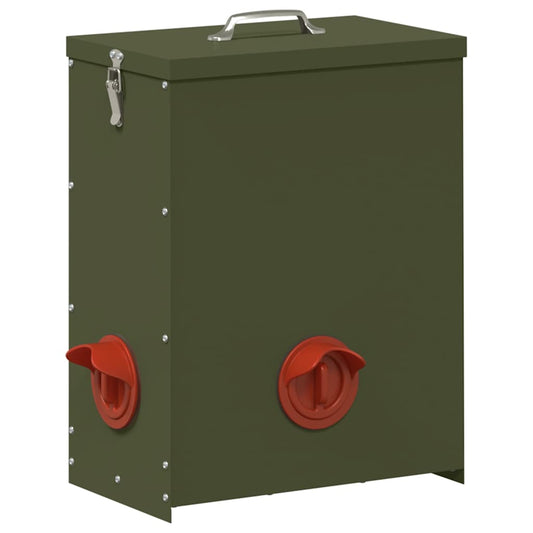 Chicken Feeder Olive Green 32.5 x 20.5 x 43 cm 25 kg