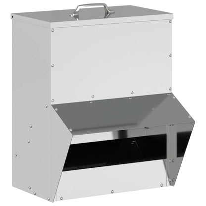 Chicken Feeder Silver 35 x 30.5 x 43.5 cm Galvanised Steel
