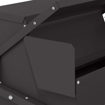 Chicken Treadle Feeder Black 50 x 40 x 29 cm Cold-Rolled Steel