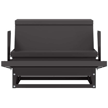 Chicken Treadle Feeder Black 50 x 40 x 29 cm Cold-Rolled Steel