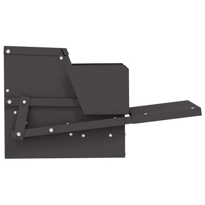 Chicken Treadle Feeder Black 50 x 40 x 29 cm Cold-Rolled Steel