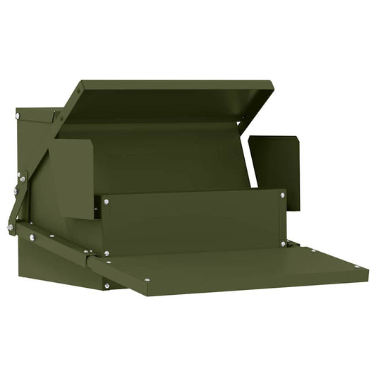 Chicken Treadle Feeder Olive Green 50 x 40 x 29 cm 2 kg
