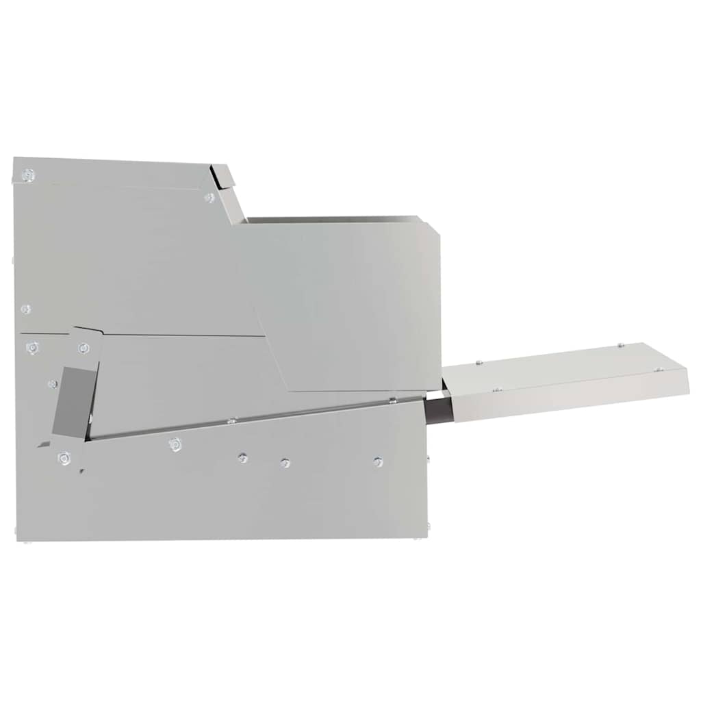 Chicken Treadle Feeder Silver 50 x 40 x 29 cm Galvanised Steel
