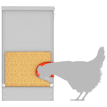 Chicken Feeder 2 pcs Silver 60.5 x 29 x 51 cm Galvanised Steel