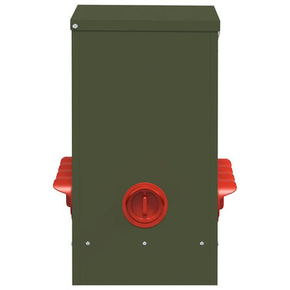 Chicken Feeder 2 pcs Olive Green 60.5 x 29 x 51 cm