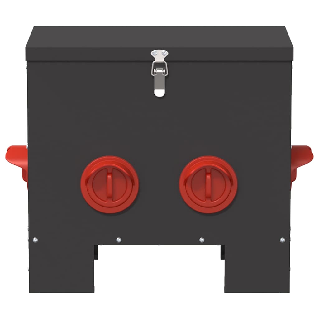 Chicken Feeder 2 pcs Black 40.5 x 25 x 38 cm Cold-Rolled Steel