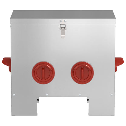 Chicken Feeder 2 pcs Silver 40.5 x 25 x 38 cm Galvanised Steel