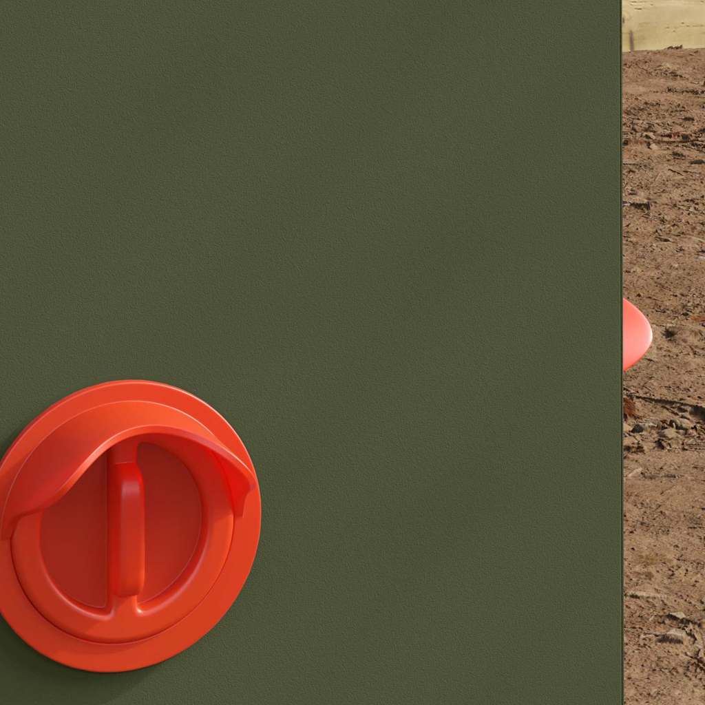 Chicken Feeder 2 pcs Olive Green 32.5 x 20.5 x 43 cm