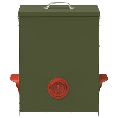 Chicken Feeder 2 pcs Olive Green 32.5 x 20.5 x 43 cm