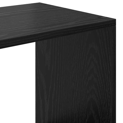 Book Cabinet Black Oak 137.5 x 29 x 137.5 cm Engineered Wood