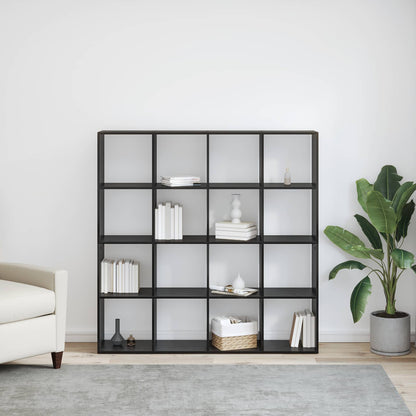 Book Cabinet Black Oak 137.5 x 29 x 137.5 cm Engineered Wood